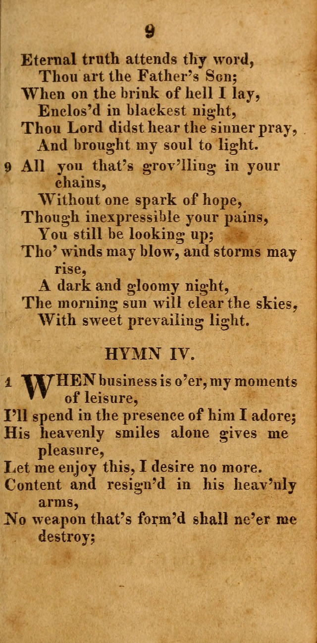 A New Selection of Hymns: compiled from various authors: with a number of original hymns that have never before appeared in print page 9