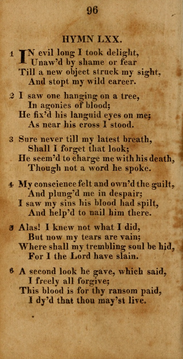 A New Selection of Hymns: compiled from various authors: with a number of original hymns that have never before appeared in print page 96