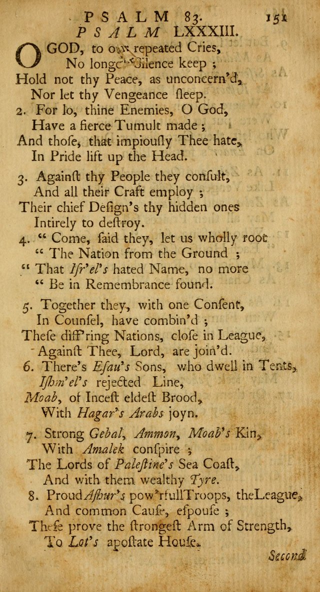 A New Version of the Psalms of David: Fitted to the Tunes Used in the Churches, With Several Hymns Out of the Old, and New, Testament page 160