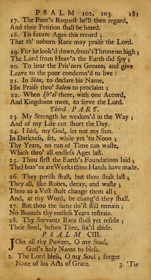 A New Version of the Psalms of David: Fitted to the Tunes Used in the Churches, With Several Hymns Out of the Old, and New, Testament page 190