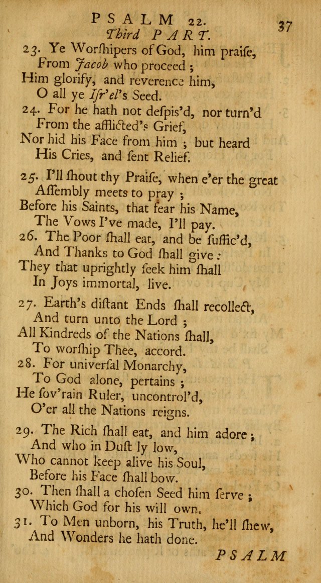 A New Version of the Psalms of David: Fitted to the Tunes Used in the Churches, With Several Hymns Out of the Old, and New, Testament page 46