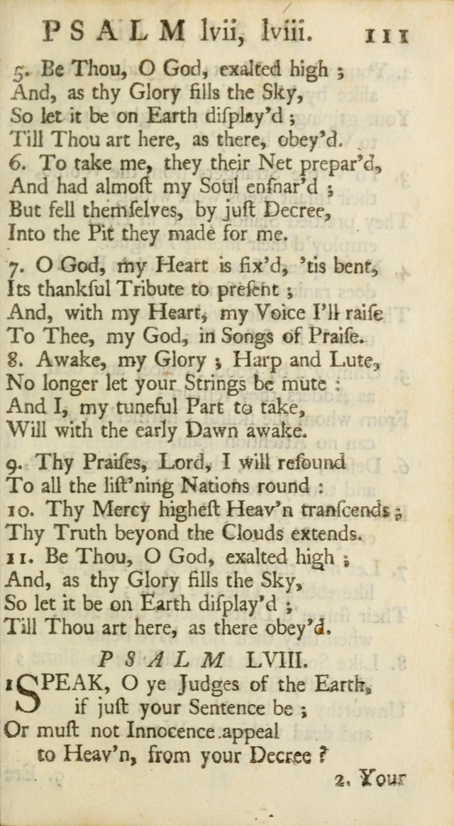 A New Version of the Psalms of David: Fitted to the Tunes Used in Churches page 111