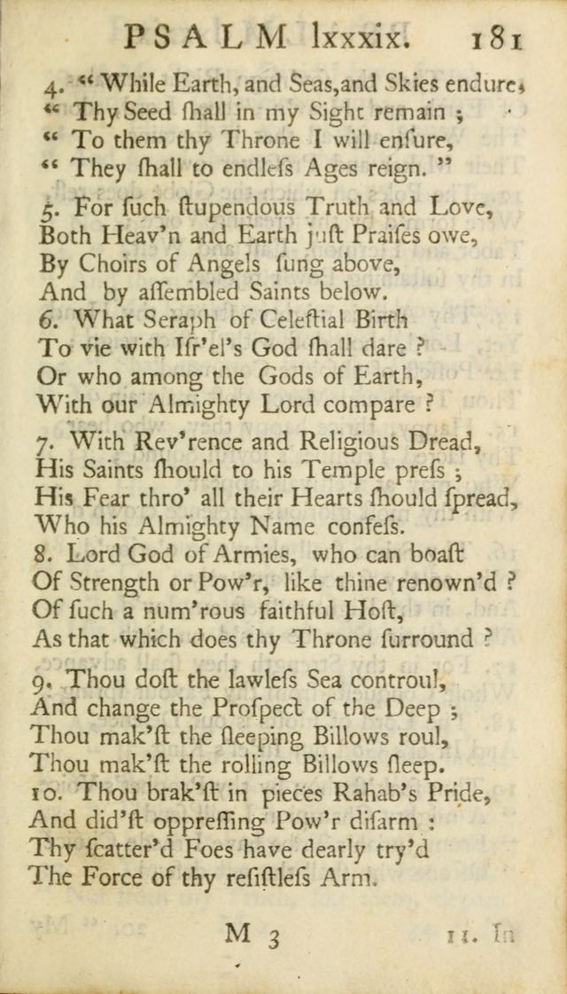 A New Version of the Psalms of David: Fitted to the Tunes Used in Churches page 181