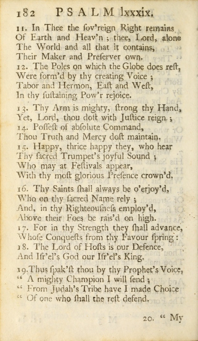 A New Version of the Psalms of David: Fitted to the Tunes Used in Churches page 182