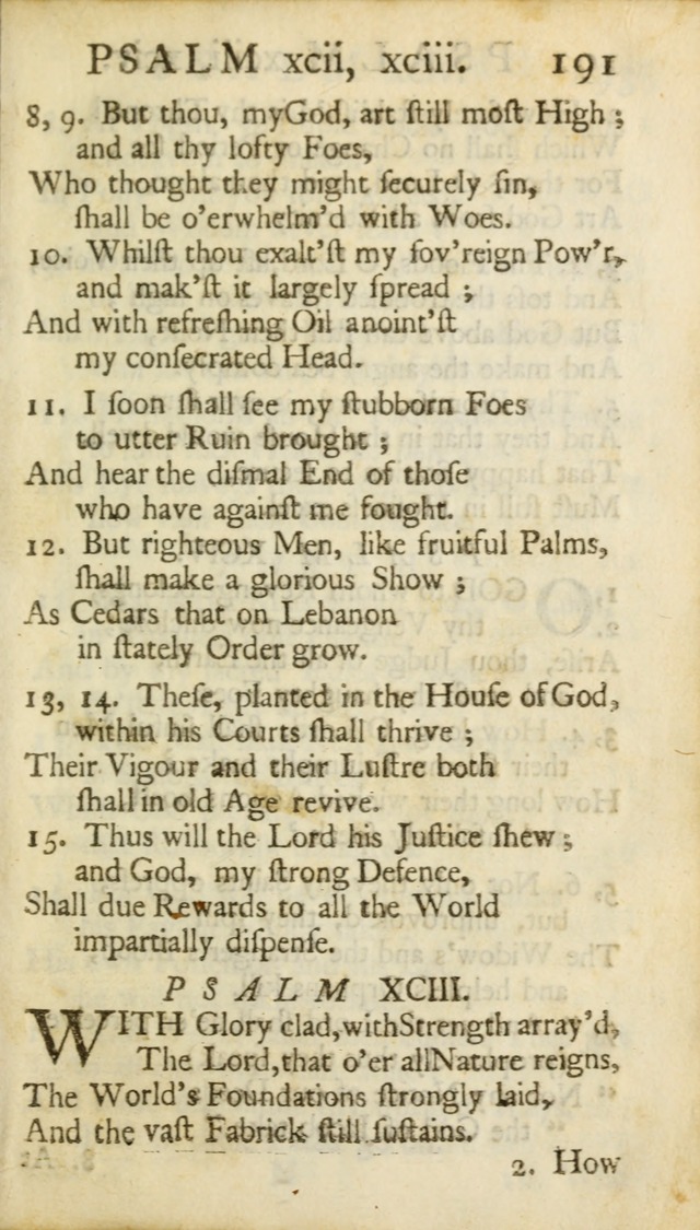 A New Version of the Psalms of David: Fitted to the Tunes Used in Churches page 191