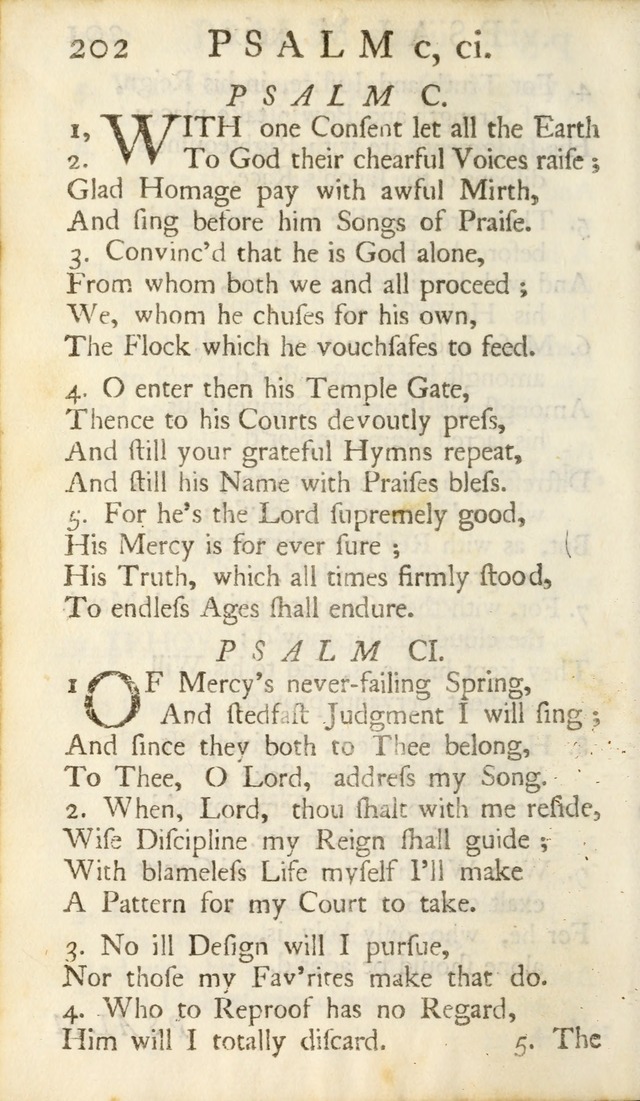 A New Version of the Psalms of David: Fitted to the Tunes Used in Churches page 202