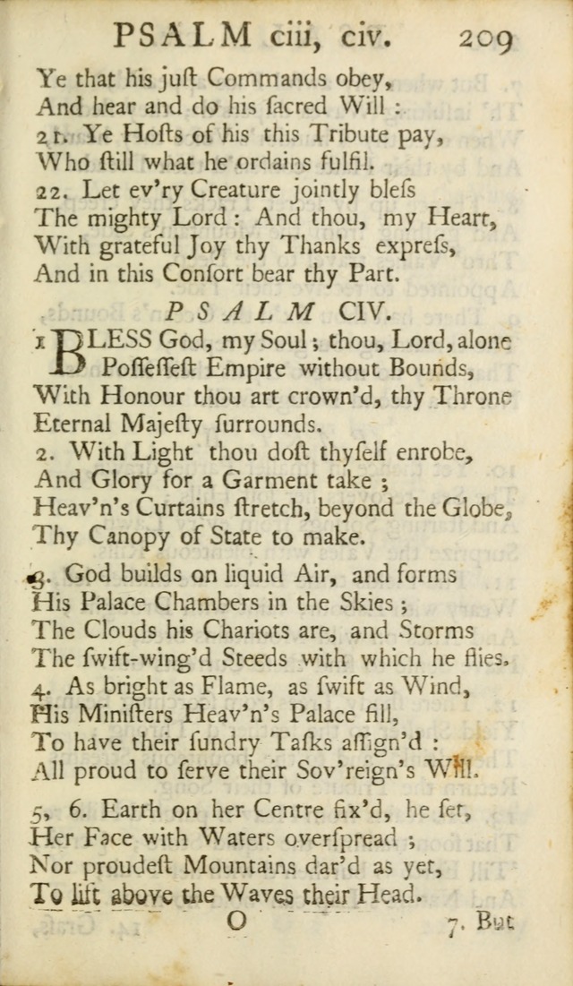 A New Version of the Psalms of David: Fitted to the Tunes Used in Churches page 209