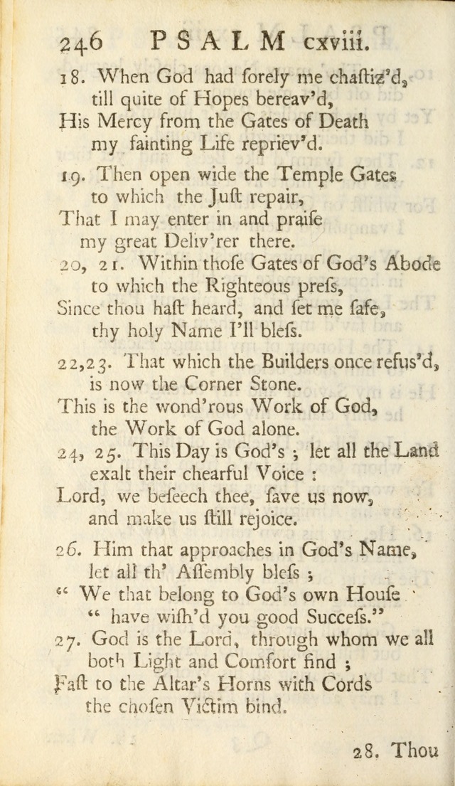 A New Version of the Psalms of David: Fitted to the Tunes Used in Churches page 246