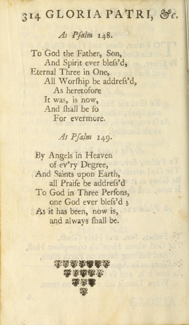 A New Version of the Psalms of David: Fitted to the Tunes Used in Churches page 314