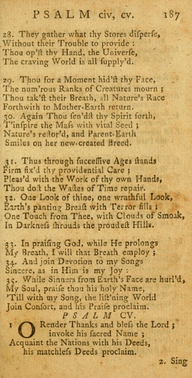 A New Version of the Psalms of David: fitted to the Tunes used in Churches page 187