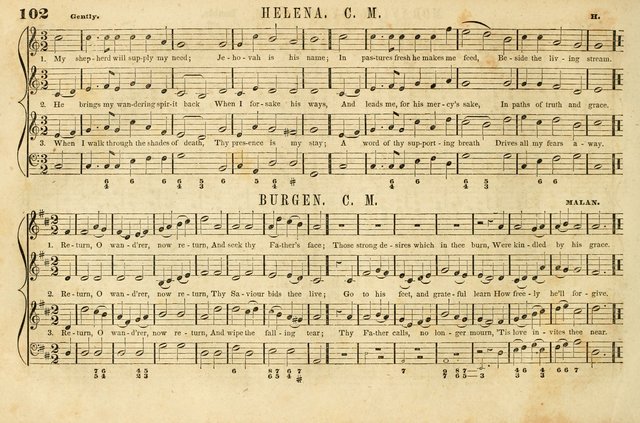 The New York Choralist: a new and copious collection of Psalm and hymn tunes adapted to all the various metres in general use with a large variety of anthems and set pieces page 102