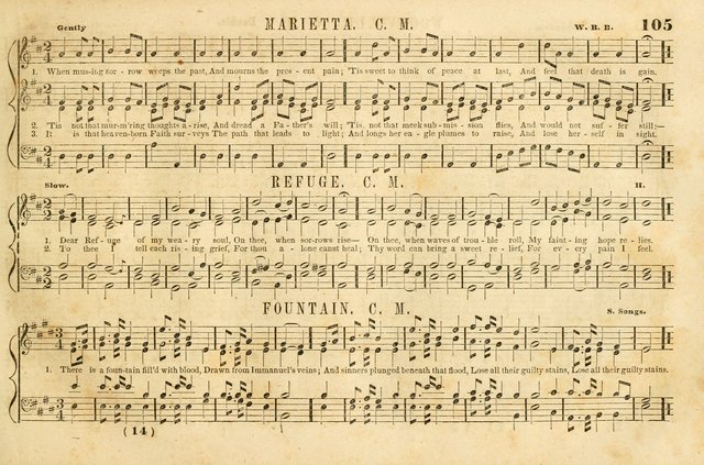 The New York Choralist: a new and copious collection of Psalm and hymn tunes adapted to all the various metres in general use with a large variety of anthems and set pieces page 105