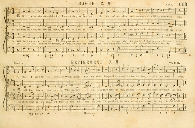 The New York Choralist: a new and copious collection of Psalm and hymn tunes adapted to all the various metres in general use with a large variety of anthems and set pieces page 113