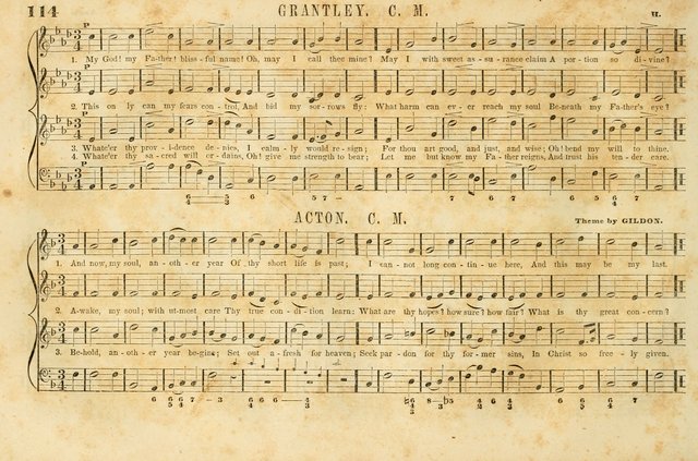 The New York Choralist: a new and copious collection of Psalm and hymn tunes adapted to all the various metres in general use with a large variety of anthems and set pieces page 114