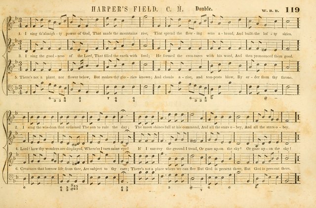 The New York Choralist: a new and copious collection of Psalm and hymn tunes adapted to all the various metres in general use with a large variety of anthems and set pieces page 119