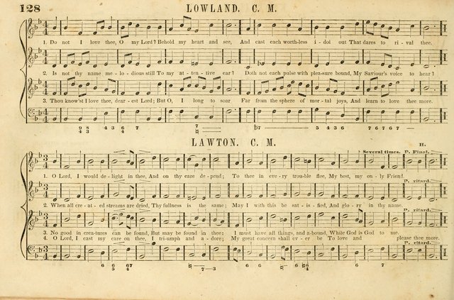 The New York Choralist: a new and copious collection of Psalm and hymn tunes adapted to all the various metres in general use with a large variety of anthems and set pieces page 128