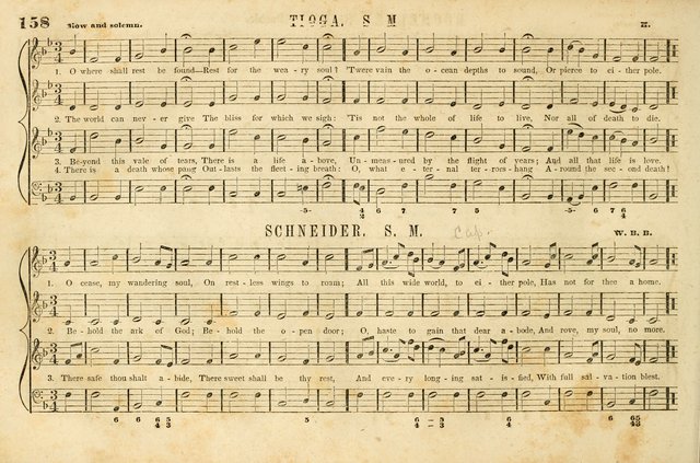 The New York Choralist: a new and copious collection of Psalm and hymn tunes adapted to all the various metres in general use with a large variety of anthems and set pieces page 158