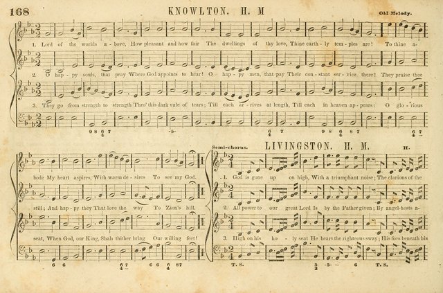 The New York Choralist: a new and copious collection of Psalm and hymn tunes adapted to all the various metres in general use with a large variety of anthems and set pieces page 168