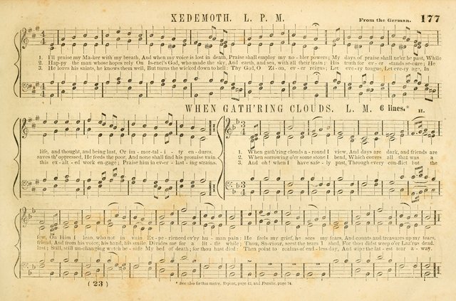 The New York Choralist: a new and copious collection of Psalm and hymn tunes adapted to all the various metres in general use with a large variety of anthems and set pieces page 177