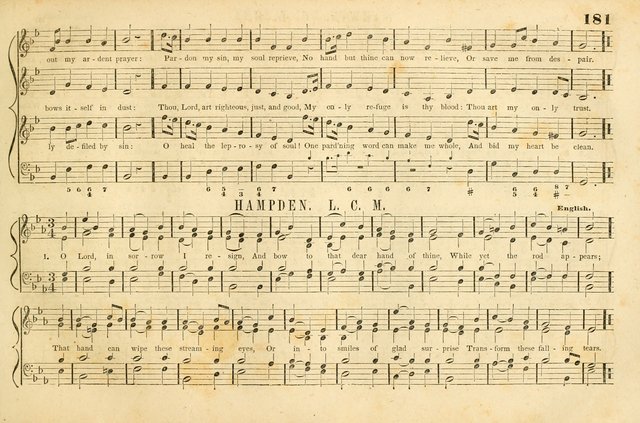 The New York Choralist: a new and copious collection of Psalm and hymn tunes adapted to all the various metres in general use with a large variety of anthems and set pieces page 181