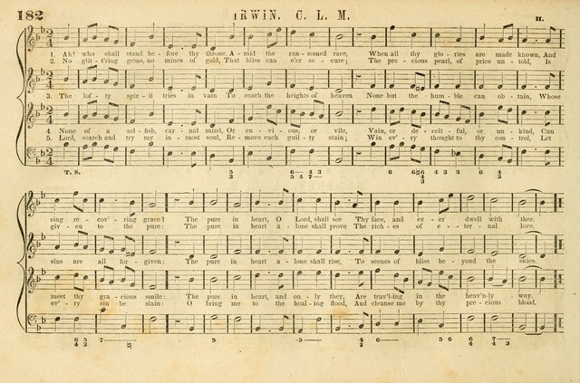 The New York Choralist: a new and copious collection of Psalm and hymn tunes adapted to all the various metres in general use with a large variety of anthems and set pieces page 182