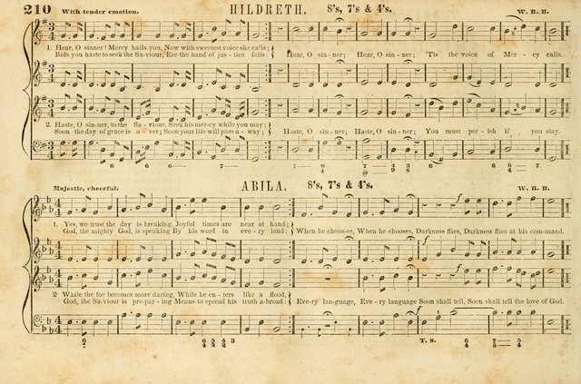 The New York Choralist: a new and copious collection of Psalm and hymn tunes adapted to all the various metres in general use with a large variety of anthems and set pieces page 210