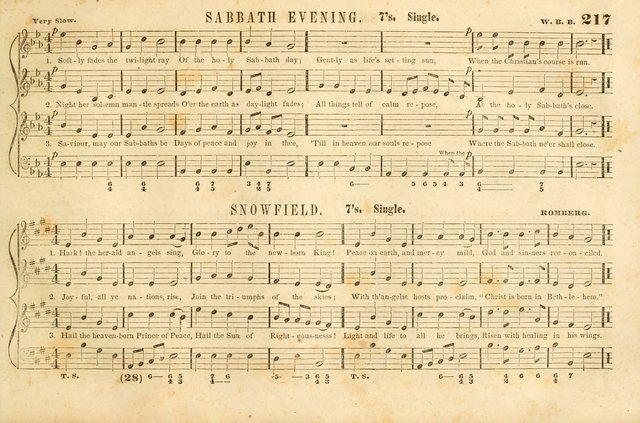 The New York Choralist: a new and copious collection of Psalm and hymn tunes adapted to all the various metres in general use with a large variety of anthems and set pieces page 217