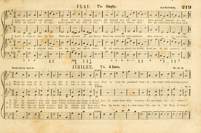 The New York Choralist: a new and copious collection of Psalm and hymn tunes adapted to all the various metres in general use with a large variety of anthems and set pieces page 219