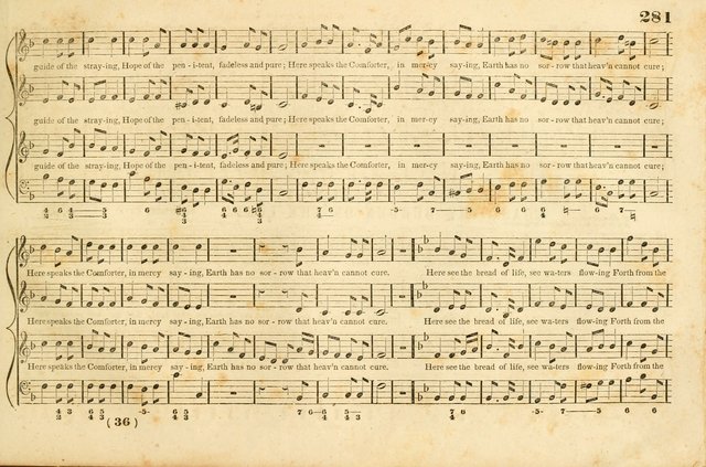 The New York Choralist: a new and copious collection of Psalm and hymn tunes adapted to all the various metres in general use with a large variety of anthems and set pieces page 281