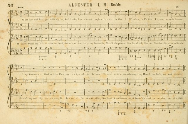 The New York Choralist: a new and copious collection of Psalm and hymn tunes adapted to all the various metres in general use with a large variety of anthems and set pieces page 50