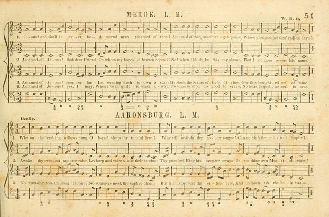 The New York Choralist: a new and copious collection of Psalm and hymn tunes adapted to all the various metres in general use with a large variety of anthems and set pieces page 51