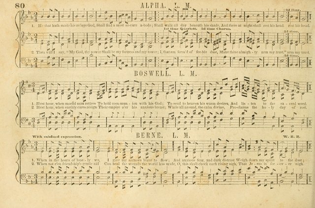 The New York Choralist: a new and copious collection of Psalm and hymn tunes adapted to all the various metres in general use with a large variety of anthems and set pieces page 80