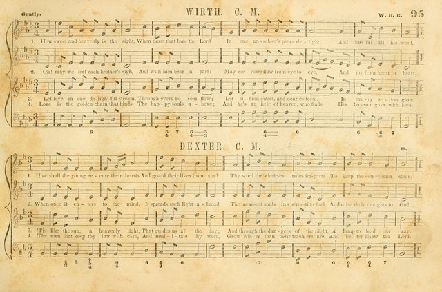 The New York Choralist: a new and copious collection of Psalm and hymn tunes adapted to all the various metres in general use with a large variety of anthems and set pieces page 95