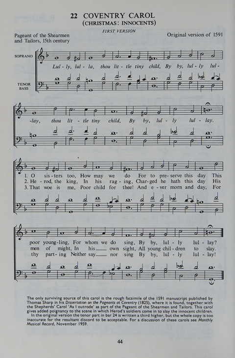 The Oxford Book of Carols page 44