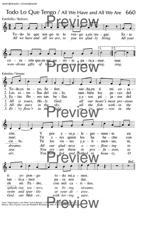 Oramos Cantando = We Pray In Song page 728