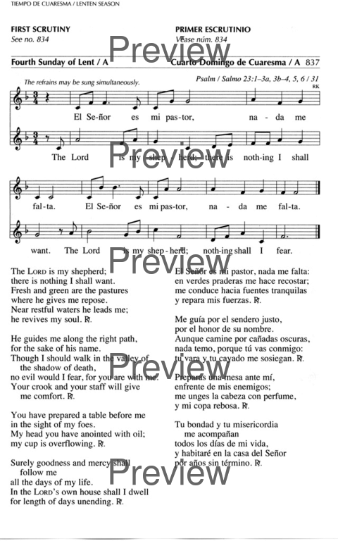 Oramos Cantando = We Pray In Song page 960