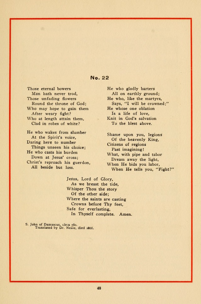 The Order for Evensong: with hymns page 50