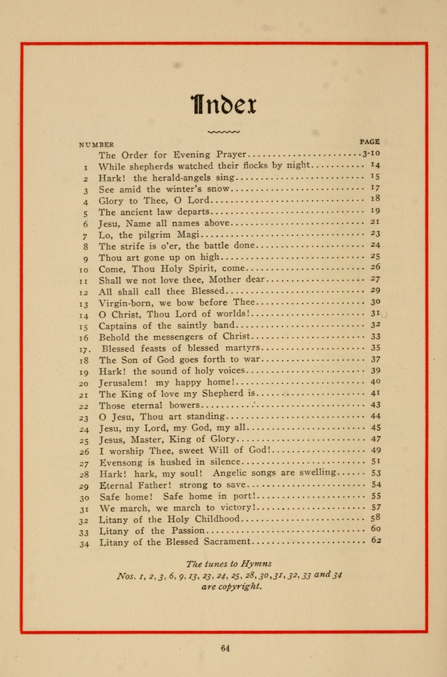 The Order for Evensong: with hymns page 71