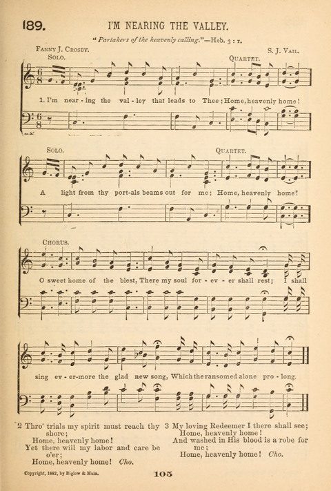 Our Glad Hosanna: for the service of Song in the Sunday School, the Social Gathering, and the Prayer Meeting page 105