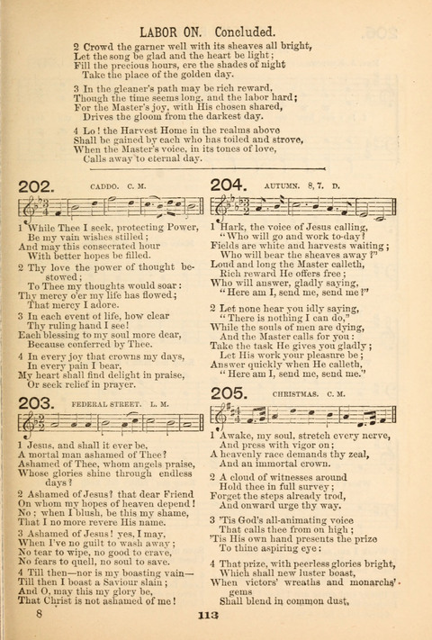 Our Glad Hosanna: for the service of Song in the Sunday School, the Social Gathering, and the Prayer Meeting page 113