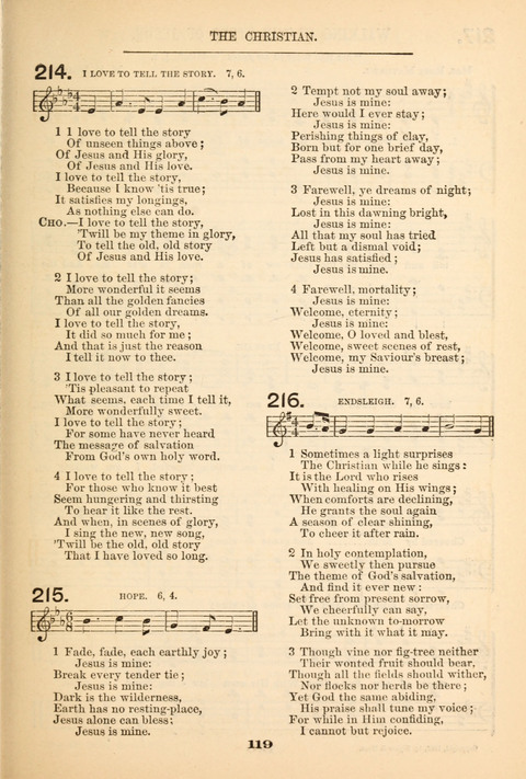 Our Glad Hosanna: for the service of Song in the Sunday School, the Social Gathering, and the Prayer Meeting page 119