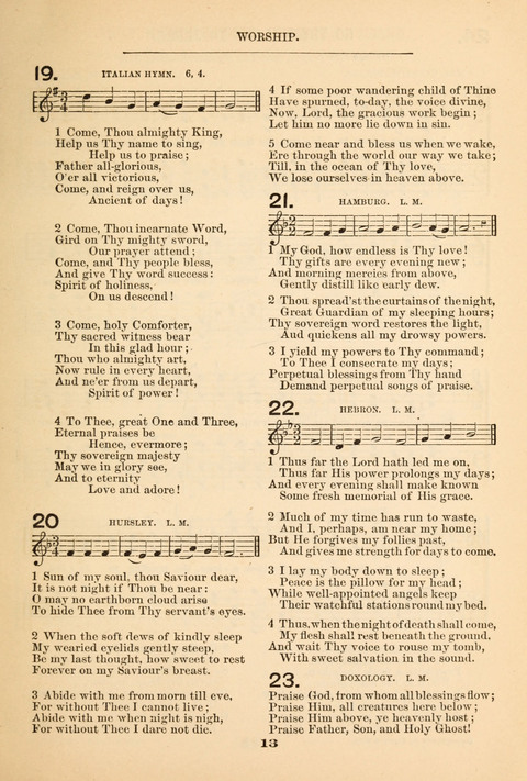 Our Glad Hosanna: for the service of Song in the Sunday School, the Social Gathering, and the Prayer Meeting page 13