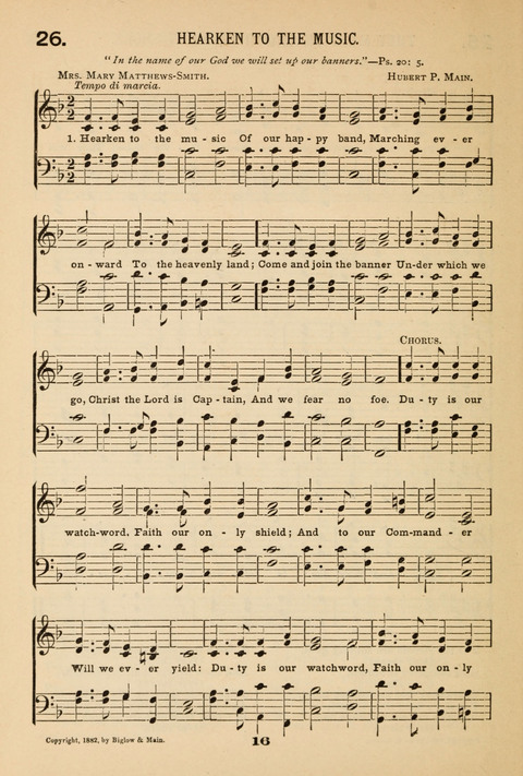 Our Glad Hosanna: for the service of Song in the Sunday School, the Social Gathering, and the Prayer Meeting page 16