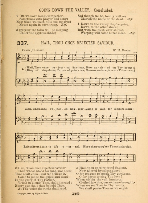 Our Glad Hosanna: for the service of Song in the Sunday School, the Social Gathering, and the Prayer Meeting page 185