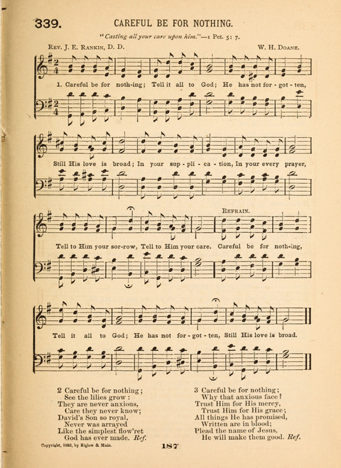 Our Glad Hosanna: for the service of Song in the Sunday School, the Social Gathering, and the Prayer Meeting page 187