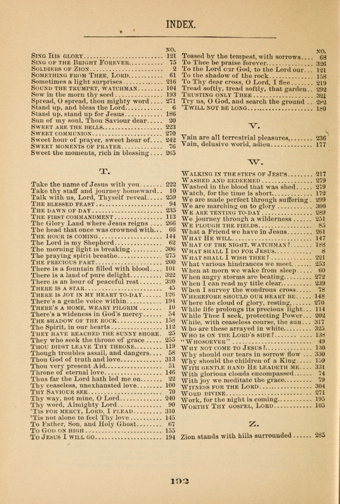 Our Glad Hosanna: for the service of Song in the Sunday School, the Social Gathering, and the Prayer Meeting page 192