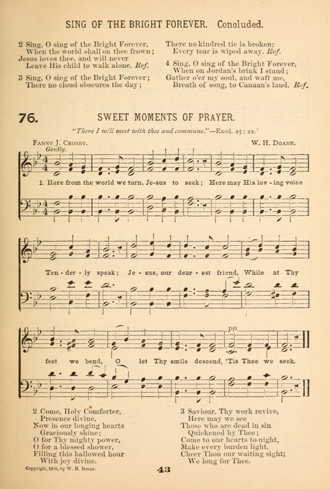 Our Glad Hosanna: for the service of Song in the Sunday School, the Social Gathering, and the Prayer Meeting page 43