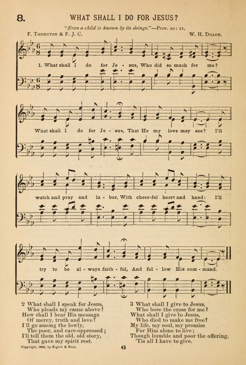 Our Glad Hosanna: for the service of Song in the Sunday School, the Social Gathering, and the Prayer Meeting page 6