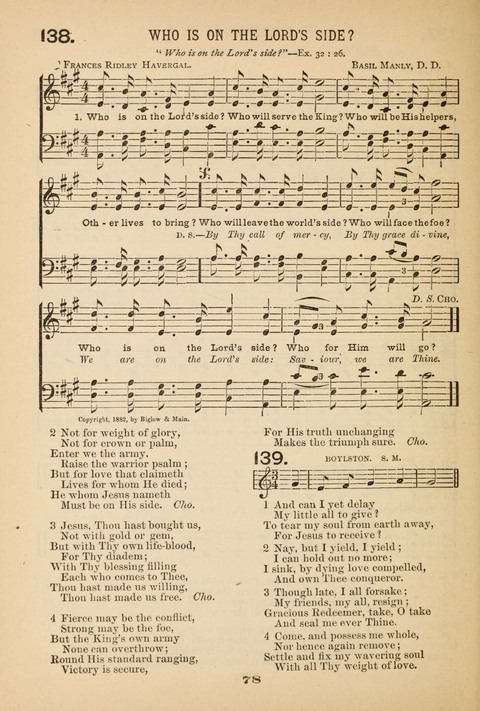 Our Glad Hosanna: for the service of Song in the Sunday School, the Social Gathering, and the Prayer Meeting page 78