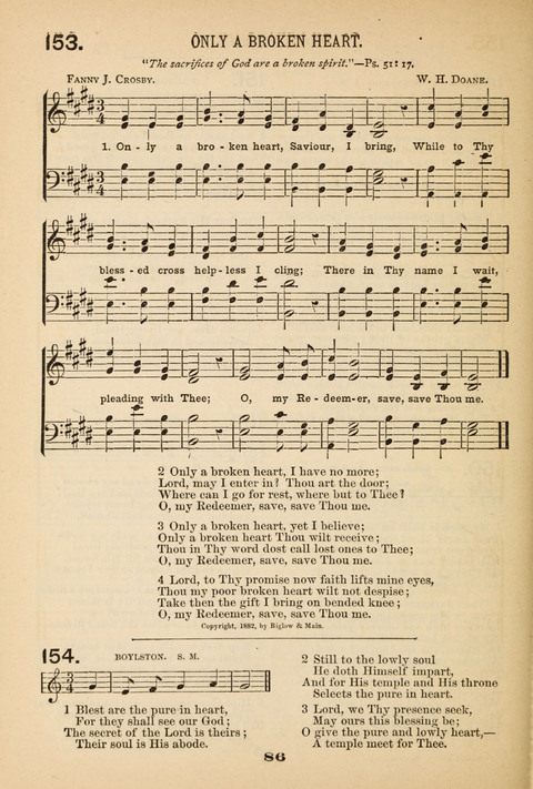 Our Glad Hosanna: for the service of Song in the Sunday School, the Social Gathering, and the Prayer Meeting page 86